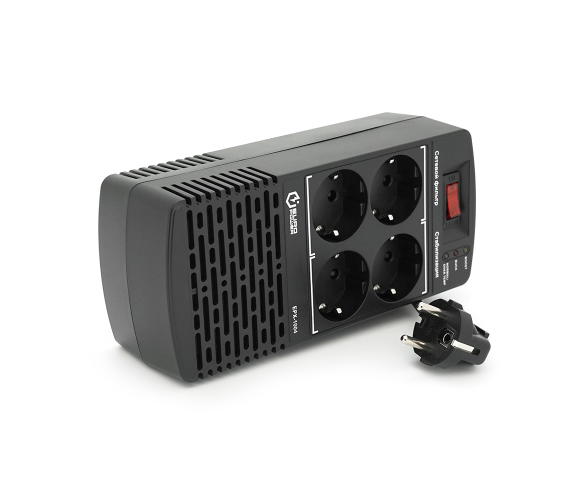 Стабілізатор напруги релейний Europower EPX-1004 1000VA 500W, input: 184 ~ 276V, output: 220V ± 10%, 4 SHUKO, Q