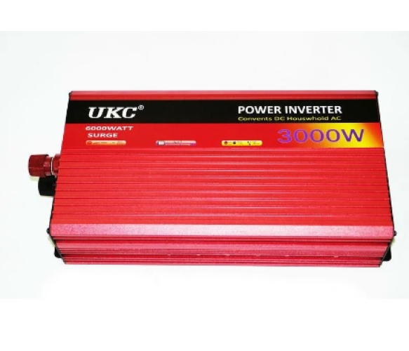 Инвертор напряжения UKC 3000ВА (1500Вт), 12/220V Апроксимованная синусоида, 2 универсальные розетки