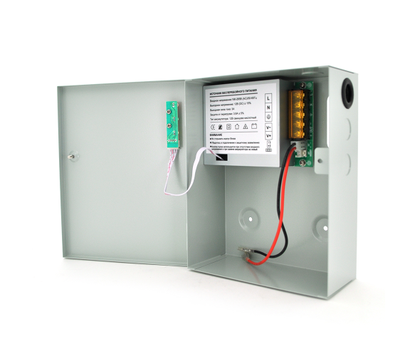 Імпульсне джерело безперебійного живлення PSU-3107 12V 3А, під АКБ 12V 7-9A, Metal Box
