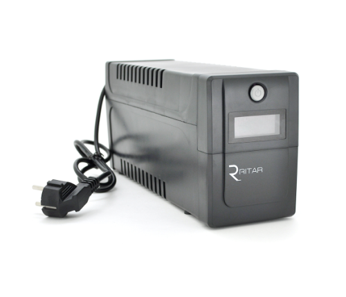 Джерело безперебійного живлення (ДБЖ) Ritar RTP800 (480W) Proxima-D, LCD, AVR, 3st, 2xSCHUKO socket, 1x12V9Ah, plastik Case. NEW!