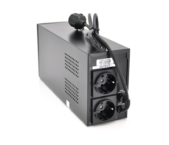Источник бесперебойного питания (ИБП) Ritar RTM600 (360W) Proxima-L, LED, AVR, 2st, 2xSCHUKO socket, 1x12V7Ah, metal Case ( 300 х 85 х140 ) Q4