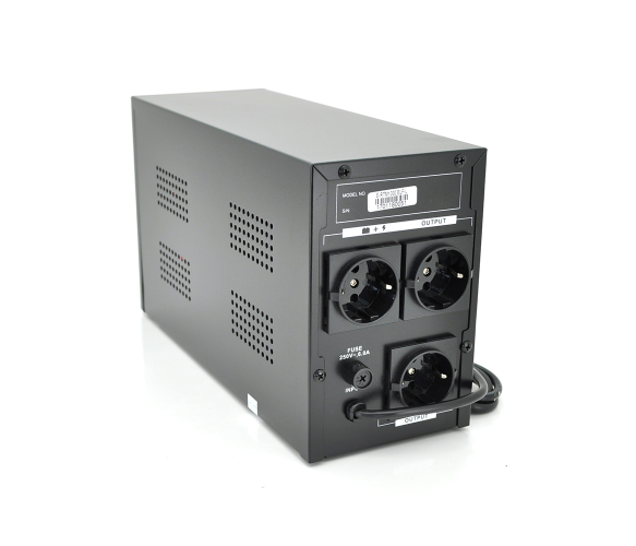 Источник бесперебойного питания (ИБП) Ritar E-RTM1000 (600W) ELF-L, LED, AVR, 3st, 3xSCHUKO socket, 2x12V7Ah, metal Case Q2 (405*195*285) 10 кг (340*120*190)