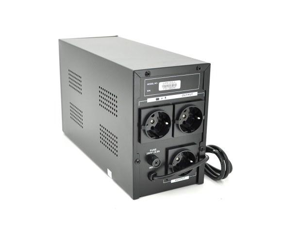Джерело безперебійного живлення (ДБЖ) Ritar E-RTM1200 (720W) ELF-L, LED, AVR, 3st, 3xSCHUKO socket, 2x12V7Ah, metal Case  Q2 (405*195*285)  10.2 кг (340*120*190)