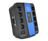 Источник бесперебойного питания (ИБП) Ritar U-Smart-1000 (600W), LED, AVR, 3st, 8xSCHUKO socket, 1x12V9Ah, USB x2, RJ45, plastik Case