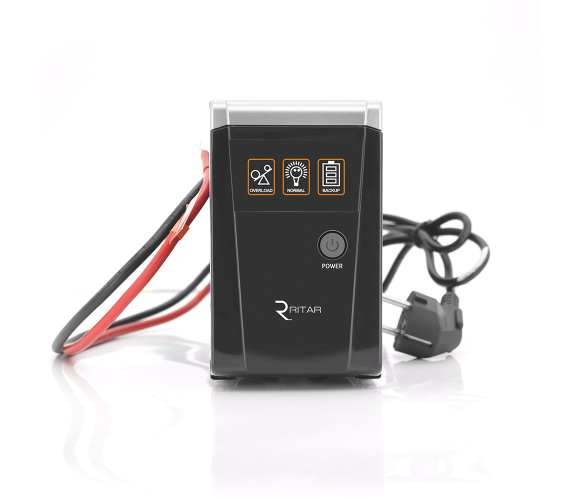 ДБЖ на 300Вт з правильною синусоїдою RITAR RTSW-500 LED, 12В, під зовнішній АКБ, Q4 (320*132*210) 4,2 кг (260*85*140)
