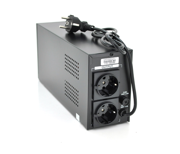 Джерело безперебійного живлення (ДБЖ) Ritar E-RTM500 (300W) ELF-L, LED, AVR, 2st, 2xSCHUKO socket, 1x12V7Ah, metal Case. Q4