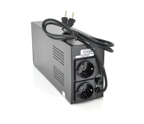 Джерело безперебійного живлення (ДБЖ) Ritar E-RTM650 (390W) ELF-L, LED, AVR, 2st, 2xSCHUKO socket, 1x12V7Ah, metal Case Q4 4,8 кг 310*85*140 мм