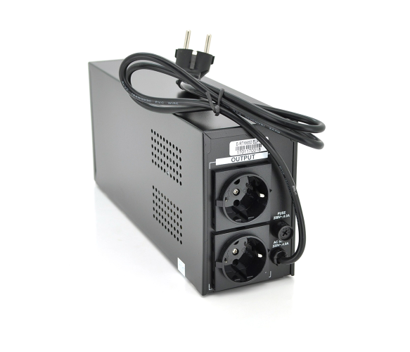 Источник бесперебойного питания (ИБП) Ritar E-RTM650 (390W) ELF-L, LED, AVR, 2st, 2xSCHUKO socket, 1x12V7Ah, metal Case Q4 4,8 кг 310*85*140 мм