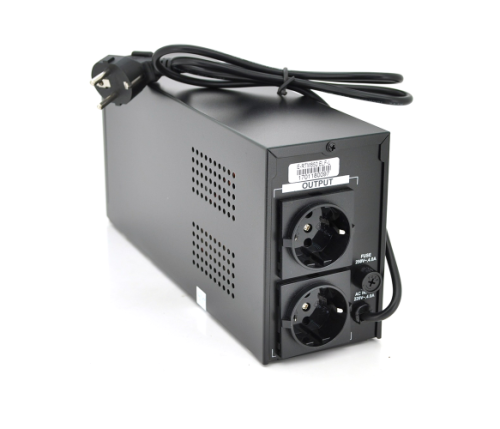 Источник бесперебойного питания (ИБП) Ritar E-RTM850 (510W) ELF-L, LED, AVR, 2st, 2xSCHUKO socket, 1x12V9Ah, metal Case Q4 (370*130*210) 5,8кг (310*85*140)