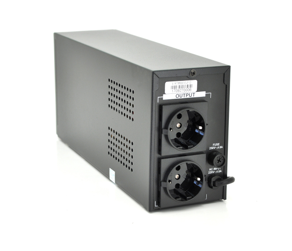 Джерело безперебійного живлення (ДБЖ) Ritar E-RTM800 (480W) ELF-D, LCD, AVR, 2st, 2xSCHUKO socket, 1x12V9Ah, metal Case. Q4 5,8кг 310*85*140 мм
