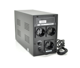 Источник бесперебойного питания (ИБП) Ritar E-RTM1000 (600W) ELF-D, LCD, AVR, 3st, 3xSCHUKO socket, 2x12V7Ah, metal Case. Q2 (405*195*285) 10 кг (340*120*190)