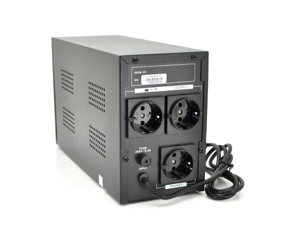 Источник бесперебойного питания (ИБП) Ritar E-RTM1000 (600W) ELF-D, LCD, AVR, 3st, 3xSCHUKO socket, 2x12V7Ah, metal Case. Q2 (405*195*285) 10 кг (340*120*190)