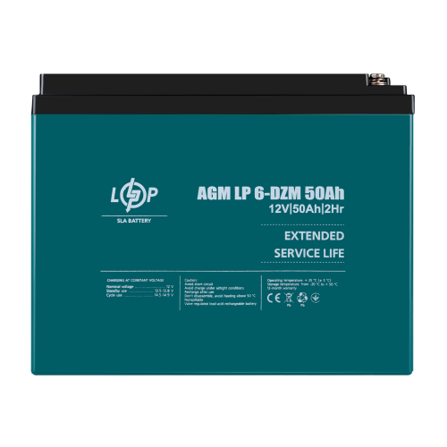 Тяговий свинцево-кислотний AGM акумулятор LP 6-DZM-50 Ah