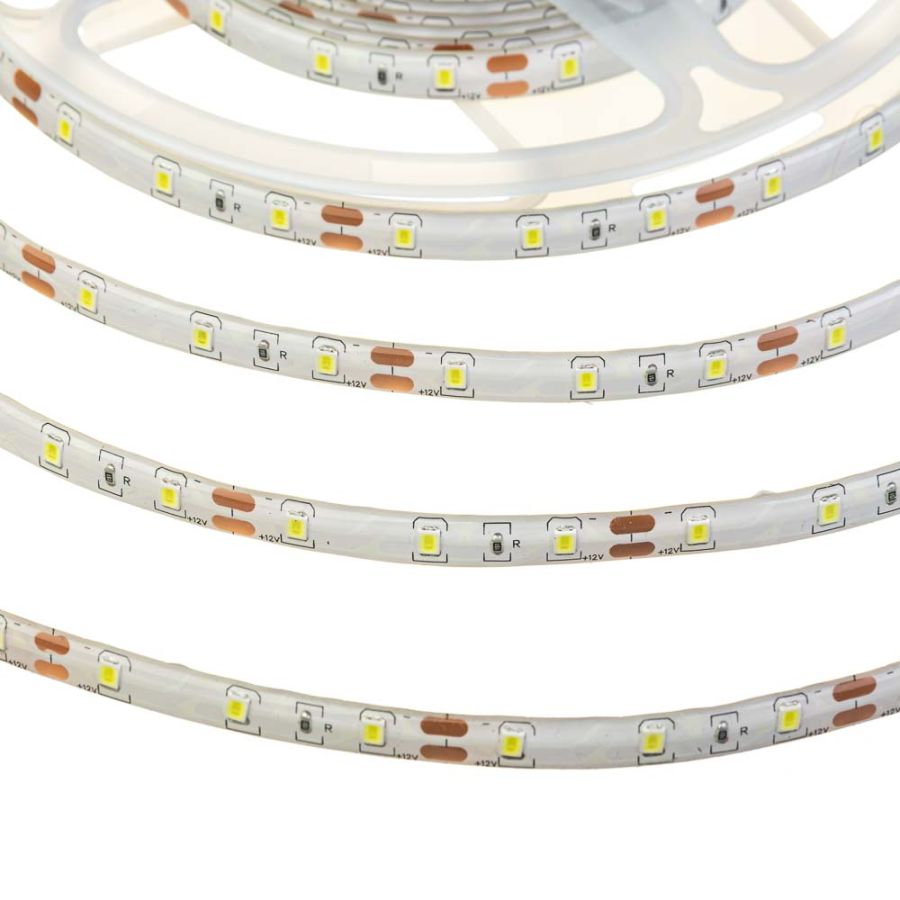 Лед стрічка AVT 12В 3528-60 4,8Вт 6500-7500К IP65