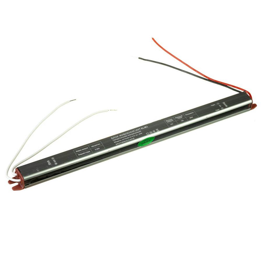 Блок живлення AVT 12В 36Вт 3А IP67 Stick мет. герм.