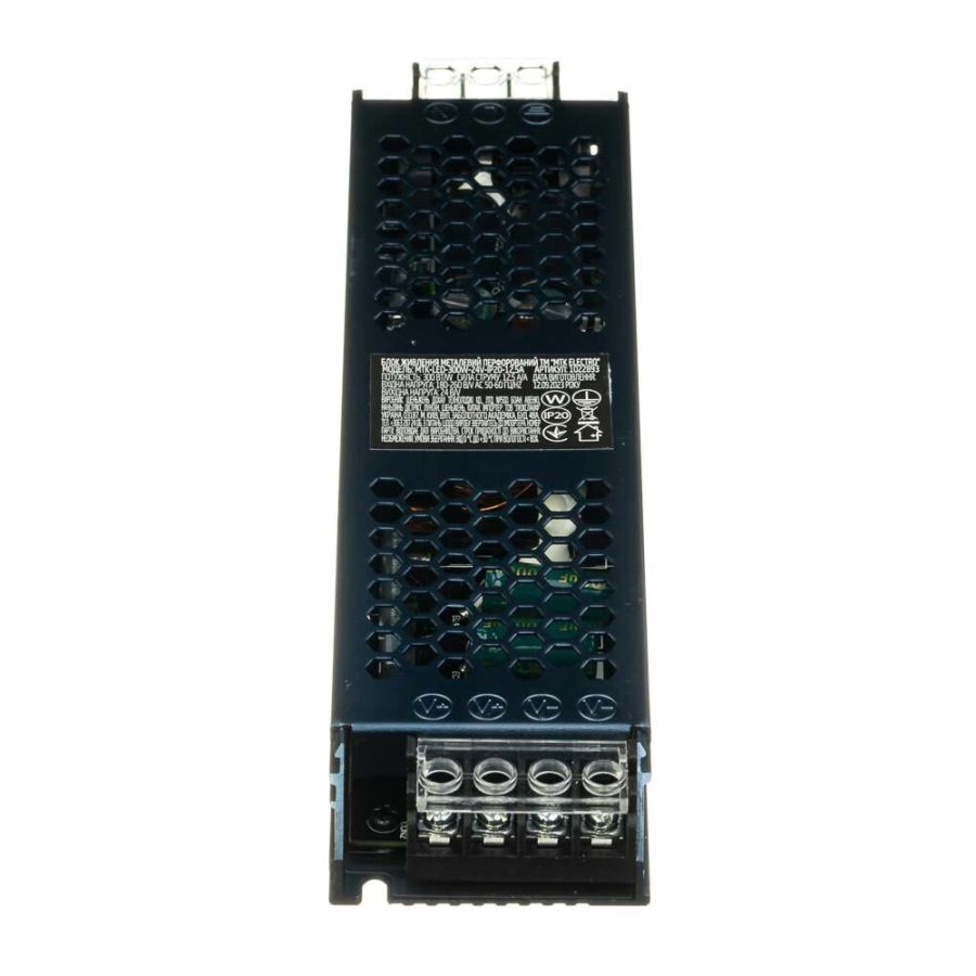 Блок живлення BIOM 12В 300Вт 25А IP20 Slim МТК мет. перф.
