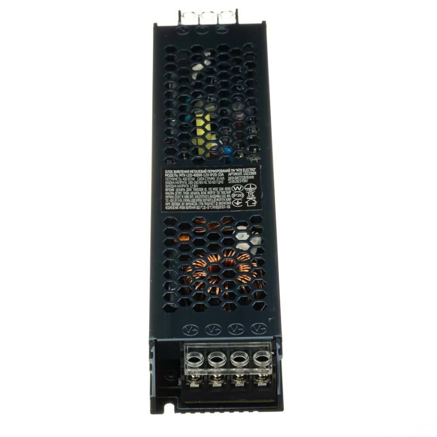 Блок живлення AVT 12В 400Вт 33,3А IP20 Slim МТК мет. перф.