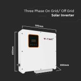 Мережевий трифазний інвертор 8 кВт V-TAC VT-6608303 On Grid Solar Inverter IP66