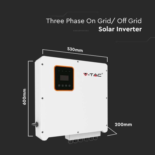 Мережевий трифазний інвертор 8 кВт V-TAC VT-6608303 On Grid Solar Inverter IP66