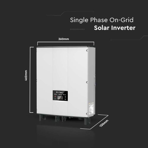 Мережевий однофазний інвертор 3 кВт V-TAC VT-6603110 On Grid Solar Inverter IP65