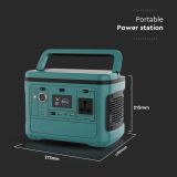 Портативне джерело живлення V-TAC VT-606, 500W, LiFePO4 IRF32135 21,6V 26.2Ah 568Wh 275х170х200мм 5,4кг