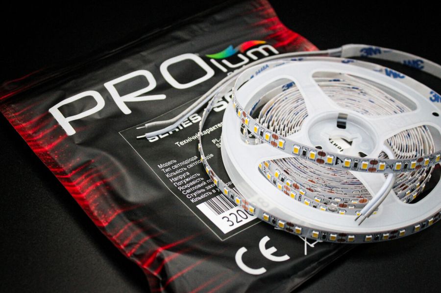 Світлодіодна LED стрічка PROLUM™ 12V; IP20; Series "SG" High Lumen, Тепло-Білий (2800-3200K)