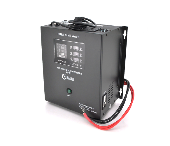 Гибридный инвертор Europower RTSWm-MPPT-1000LCD, 700W, 12V, ток заряда 10A, 140-275V, MPPT 20/40А, 15-75V dc