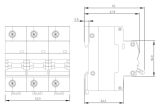 Автоматический выключатель 80A 3P 10kА B RI103B80A (MED000224)