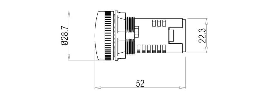 Світлосигнальна арматура TBLOC LED SIL 22-24 біла