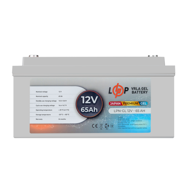 Акумулятор гелевий LPN-GL 12V - 65 Ah JAPAN