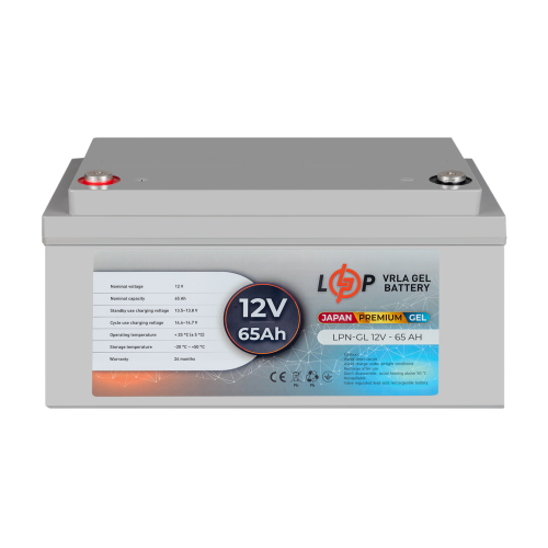 Акумулятор гелевий LPN-GL 12V - 65 Ah JAPAN