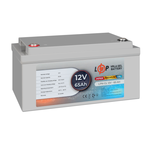 Акумулятор гелевий LPN-GL 12V - 65 Ah JAPAN