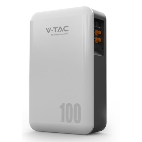 АКБ Акумулятор 48В 5,12 кВт 100Аг LiFePO4 Накопичувач енергії V-TAC VT-48100-W2 5.12kWh Lithium Battery Wall Mounting IP65 6000 Cycles