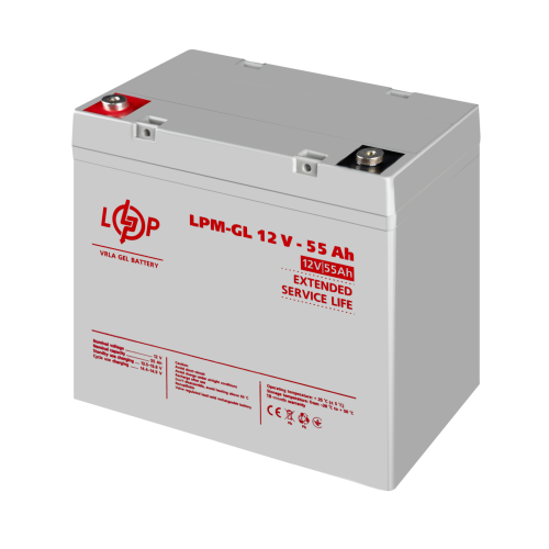 Аккумулятор гелевий LPM-GL 12V - 55 Ah