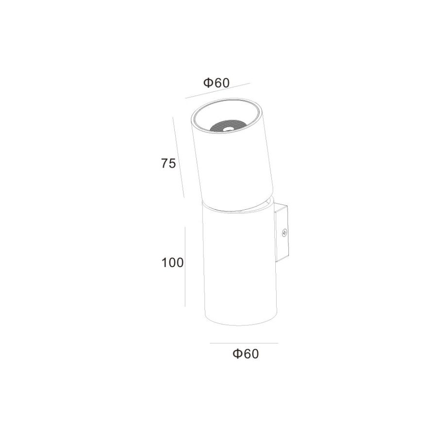 Skarlat RWLB091 2x5W WH+BK 4000K