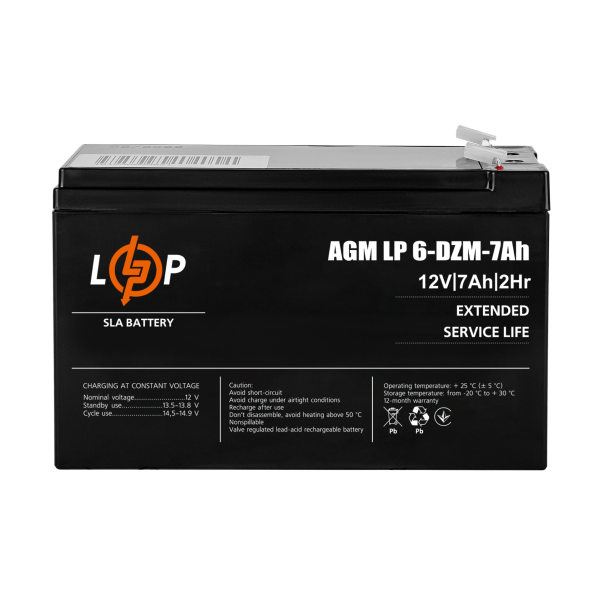 16152 Тяговий свинцево-кислотний акумулятор LP 6-DZM-7 Ah