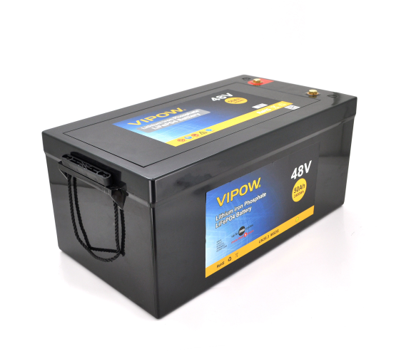 АКБ Акумулятор Vipow 512-50/40 LiFePO4 51,2V 50AH BMS 40А 48В 520х269х220мм 24кг