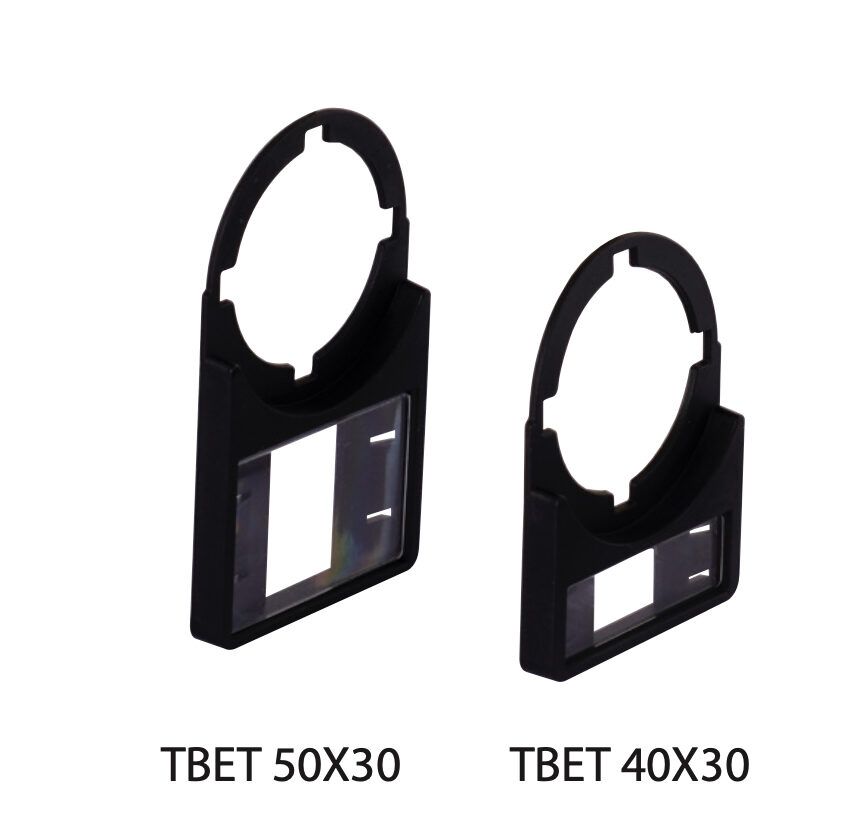 Шильд з пластиною прозорою під кнопки TBET 50X30