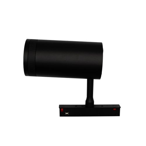 Магнітний трековий світильник PROLUM M20 (20W; DC48V; Zoom; Чорний) SERIES "TR"; Білий 4000К