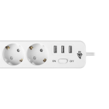 Мережевий фільтр PREMIUM LP-X3 USB 2 м White (2200 Вт)