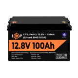 Акумулятор LP LiFePO4 12V (12,8V) - 100 Ah (1280Wh) (Smart BMS 100А) з BT пластик