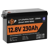 Аккумулятор LP LiFePO4 12V (12,8V) - 230 Ah (2944Wh) (Smart BMS 150А) с BT пластик