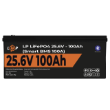 Акумулятор LP LiFePO4 24V (25,6V) - 100 Ah (2560Wh) (Smart BMS 100А) з BT пластик