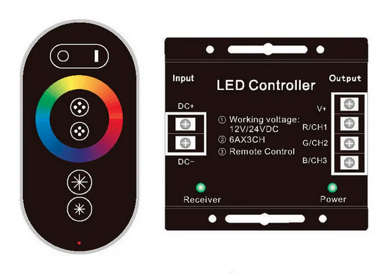 Контролер RGB Full-TOUCH 24А, Чорний