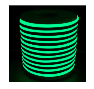 Світлодіодний неон PROLUM™ 8x16, IP68, 220V, Series "GL", Зелений, PRO