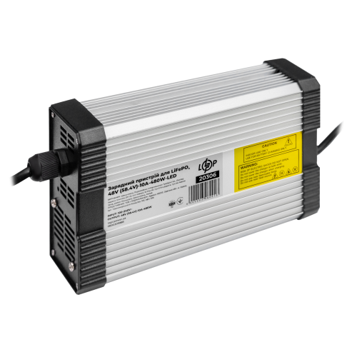 Зарядний пристрій для акумуляторів LiFePO4 48V (58.4V)-10A-480W-LED