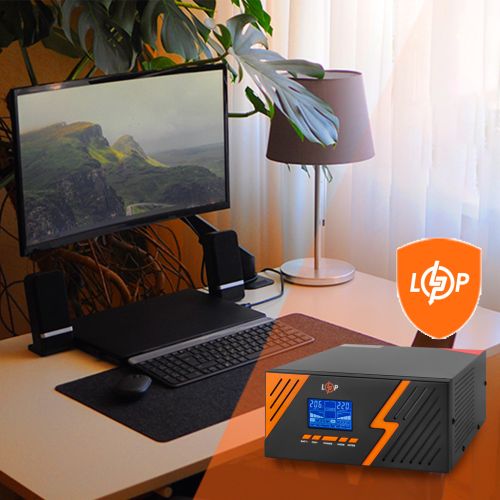 ИБП с правильной синусоидой 12V LPM-PSW-1500VA (1050Вт) Black под наружный АКБ