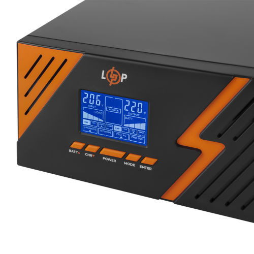 ИБП с правильной синусоидой 12V LPM-PSW-1500VA (1050Вт) Black под наружный АКБ