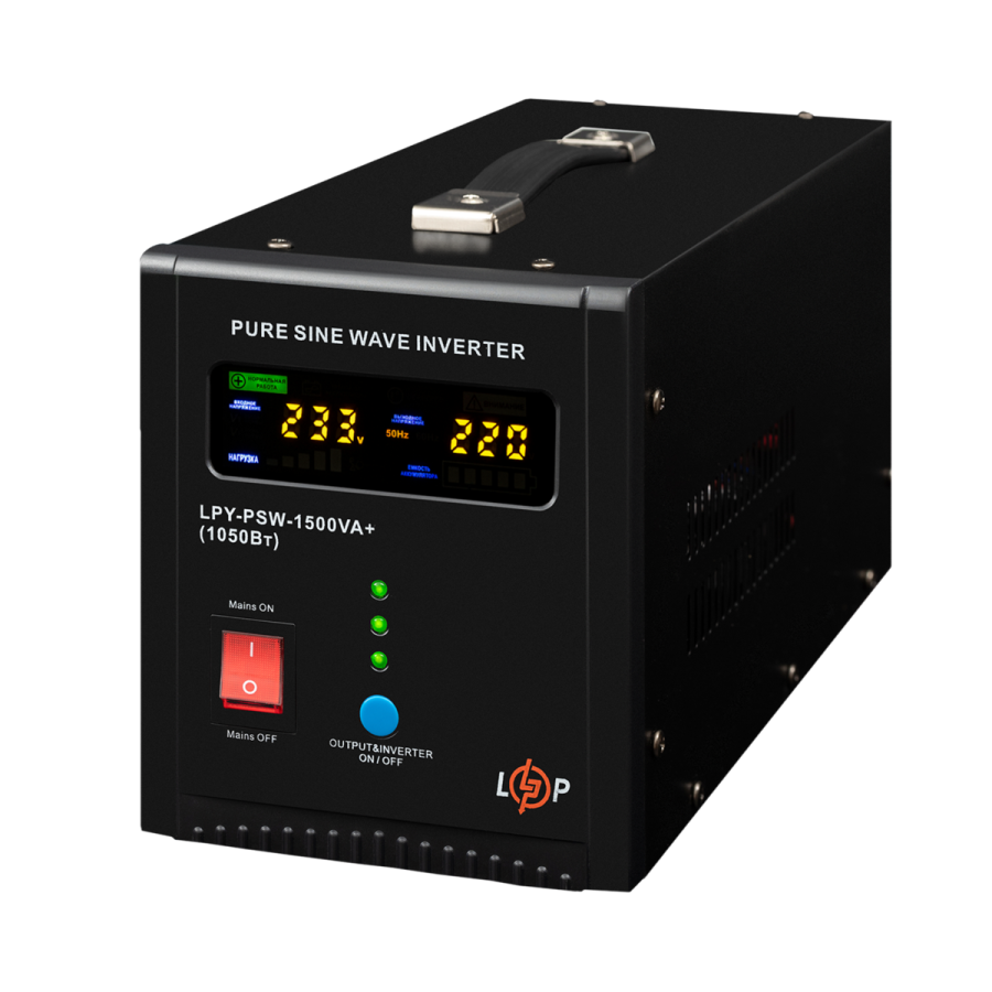ИБП LogicPower LPY-PSW-1500VA+ (1050Вт) 10A/15A с правильной синусоидой 24V