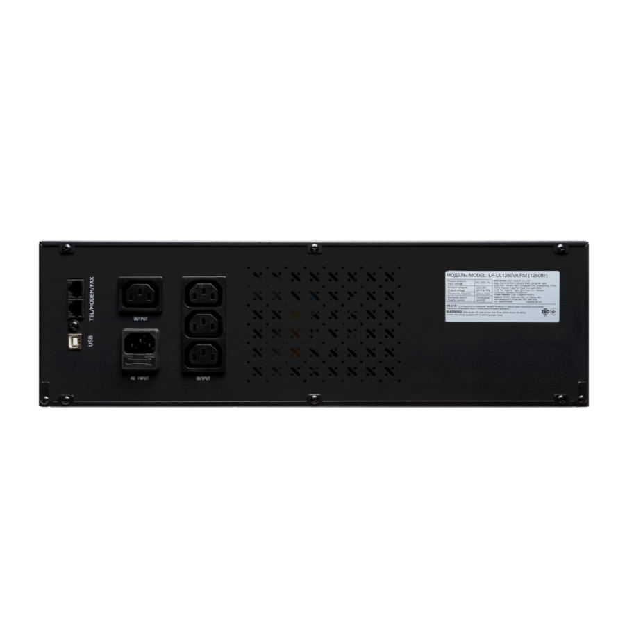 Джерело безперебійного живлення (ДБЖ) LP-UL1250VA RM 720Вт (rack mounts) (with battery) 2х7А 24В